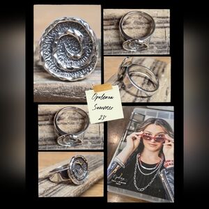 Opulenza Designs (Discontinued Collection)- R1104- Sterling Silver Swirl Ring